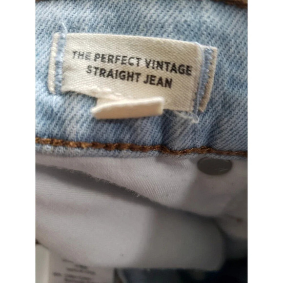 Madewell The Perfect Vintsge Jeans Womens Size 33  Blue Straight Fit Dist… - Picture 6 of 9